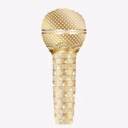 Folieballong - Mikrofon Guld