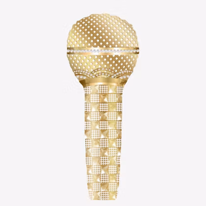 Folieballong - Mikrofon Guld