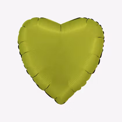 Folieballong - Hjärta Satin Matcha Latte