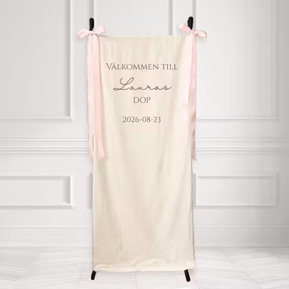 Textilskylt Personlig - Soft beige