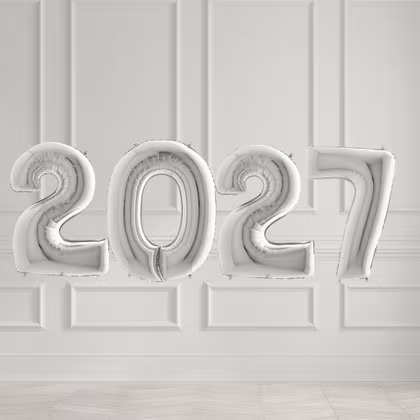 Sifferballonger 2027 - Valfri färg