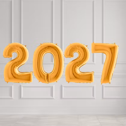 Sifferballonger 2027 - Valfri färg