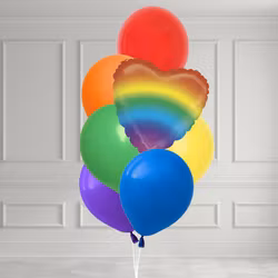 Ballongbukett - Rainbow Heart