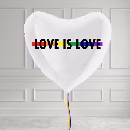 Folieballong - Hjärta Love Is Love