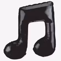 Folieballong - Svart Dubbelnot