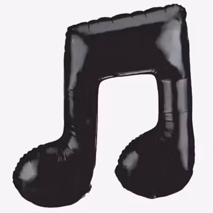 Folieballong - Svart Dubbelnot