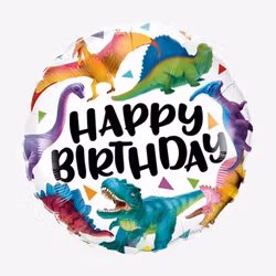 Folieballong - Happy Birthday - Dinosaurier