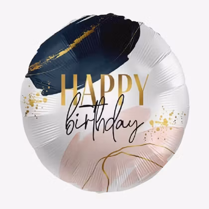 Folieballong - Happy Birthday - Marmor