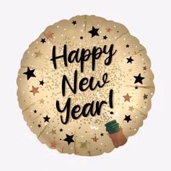 Folieballong - HNY - Guld
