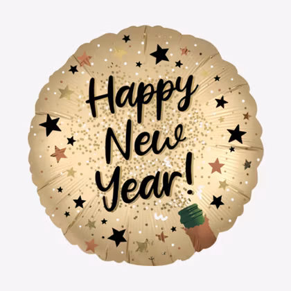 Folieballong - HNY - Guld