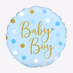 Folieballong - Baby Boy Sparkling Dots
