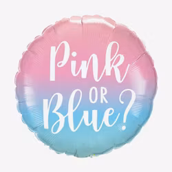 Folieballong - Pink or Blue - Babyshower