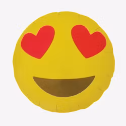 Folieballong - Heart eyes emoji