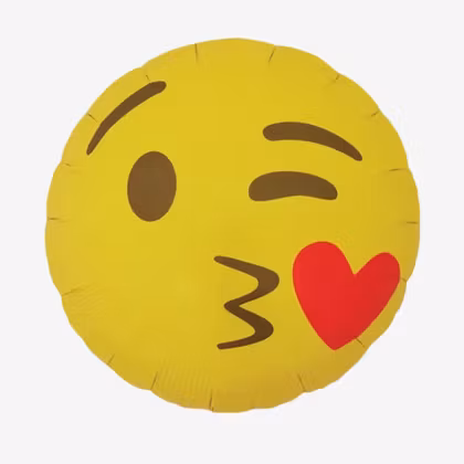 Folieballong - Kissing Heart Emoji