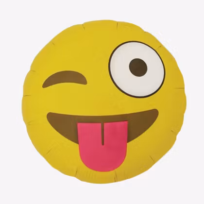 Folieballong - Winking Emoji