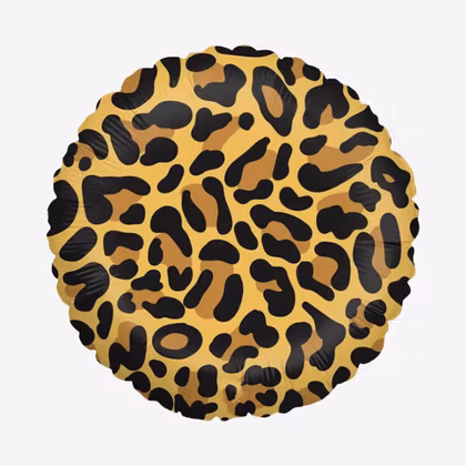 Folieballong - Rund - Leopard