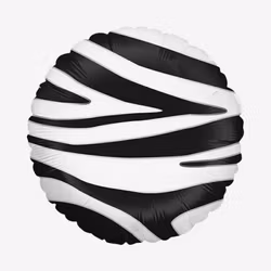 Folieballong - Rund - Zebra