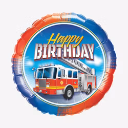 Folieballong - Happy Birthday - Brandbil