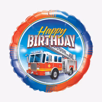 Folieballong - Happy Birthday - Brandbil