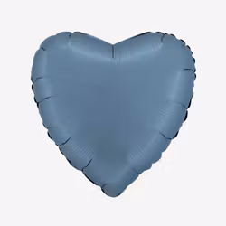 Folieballong - Hjärta Satin Denim