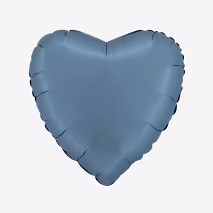 Folieballong - Hjärta Satin Denim