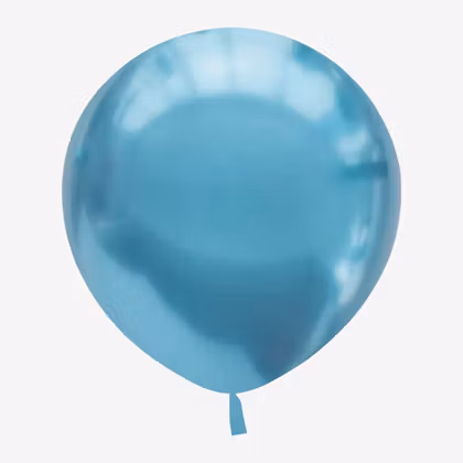Ballong 45 cm - Chrome Blå