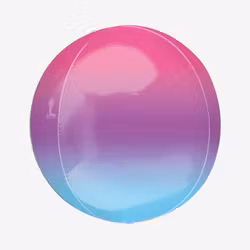Folieballong - Orbz Ombre Rosa & Ljusblå
