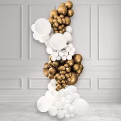 Ballongbåge - Grab & Go Golden White