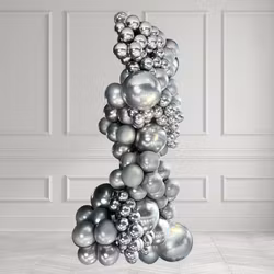 Ballongbåge - Grab & Go Silver Luxe