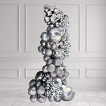 Ballongbåge - Grab & Go Silver Luxe