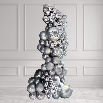Ballongbåge - Grab & Go Silver Luxe