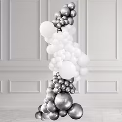 Ballongbåge – Grab & Go Silver Frost