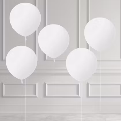 Ballongset 45 cm - Vit