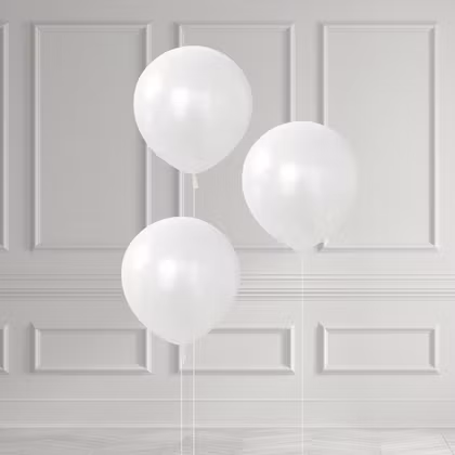 Ballongset 45 cm - Snövit