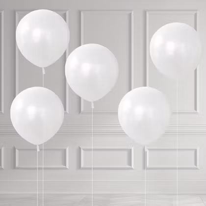 Ballongset 45 cm - Snövit