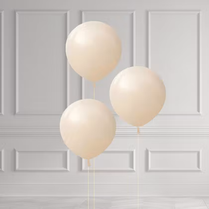 Ballongset 45 cm - Vit Sand