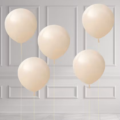 Ballongset 45 cm - Vit Sand