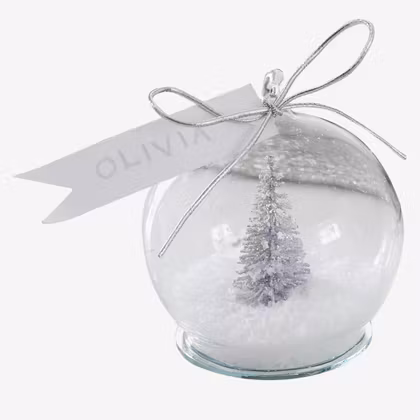 Placeringskort - Snöglob Silver