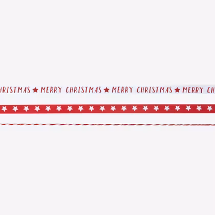 Presentband - Merry Christmas - Röd