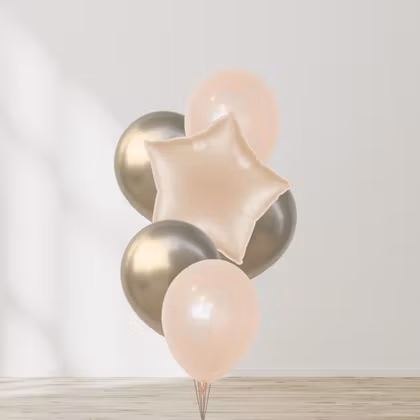 Ballongbukett - Golden Blush