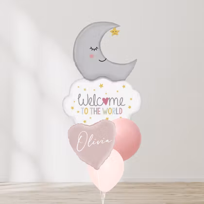 Ballongbukett - Pink Moon Dream