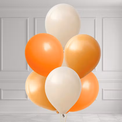 Ballongbukett - Soft Orange