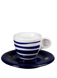 Lucaffè Posliininen Espressokuppi aluslautasella