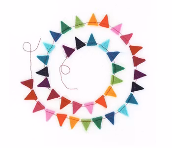 Girlang Vimplar, större, handtovad