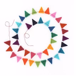 Girlang Vimplar, större, handtovad