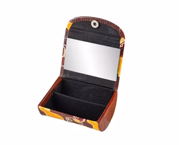 Läppstiftetui, fodral, Dubbel, med spegel