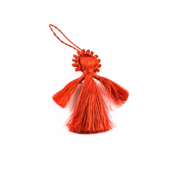 5 änglar till julpresenten, jute, röd