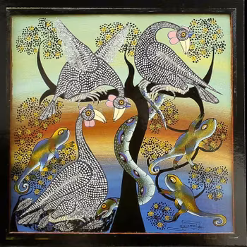 Tingatinga djurmotiv, kort A