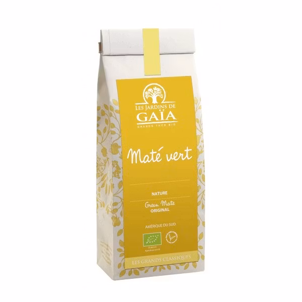 Mate vert, ett ekologiskt grönt löste utan tillsatser. Erva mate från Les Jardins de gaia. Fair Trade.