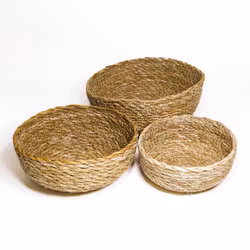 Korgar Trio, jute, tre storlekar, till godis, fika, presentkorg